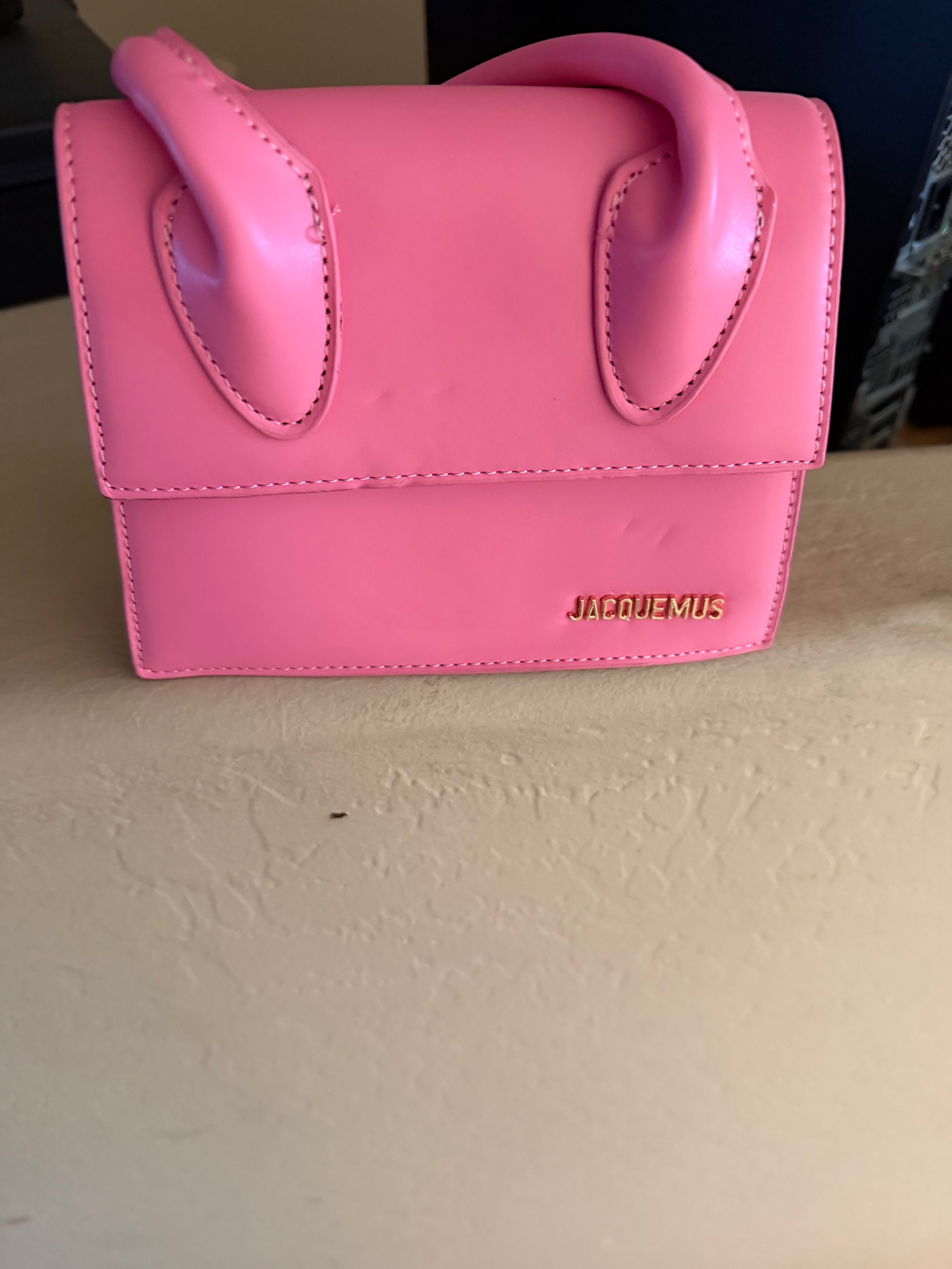 Jacquemus Le Chiquito Pink Leather Detachable Strap Mini Tote Bag