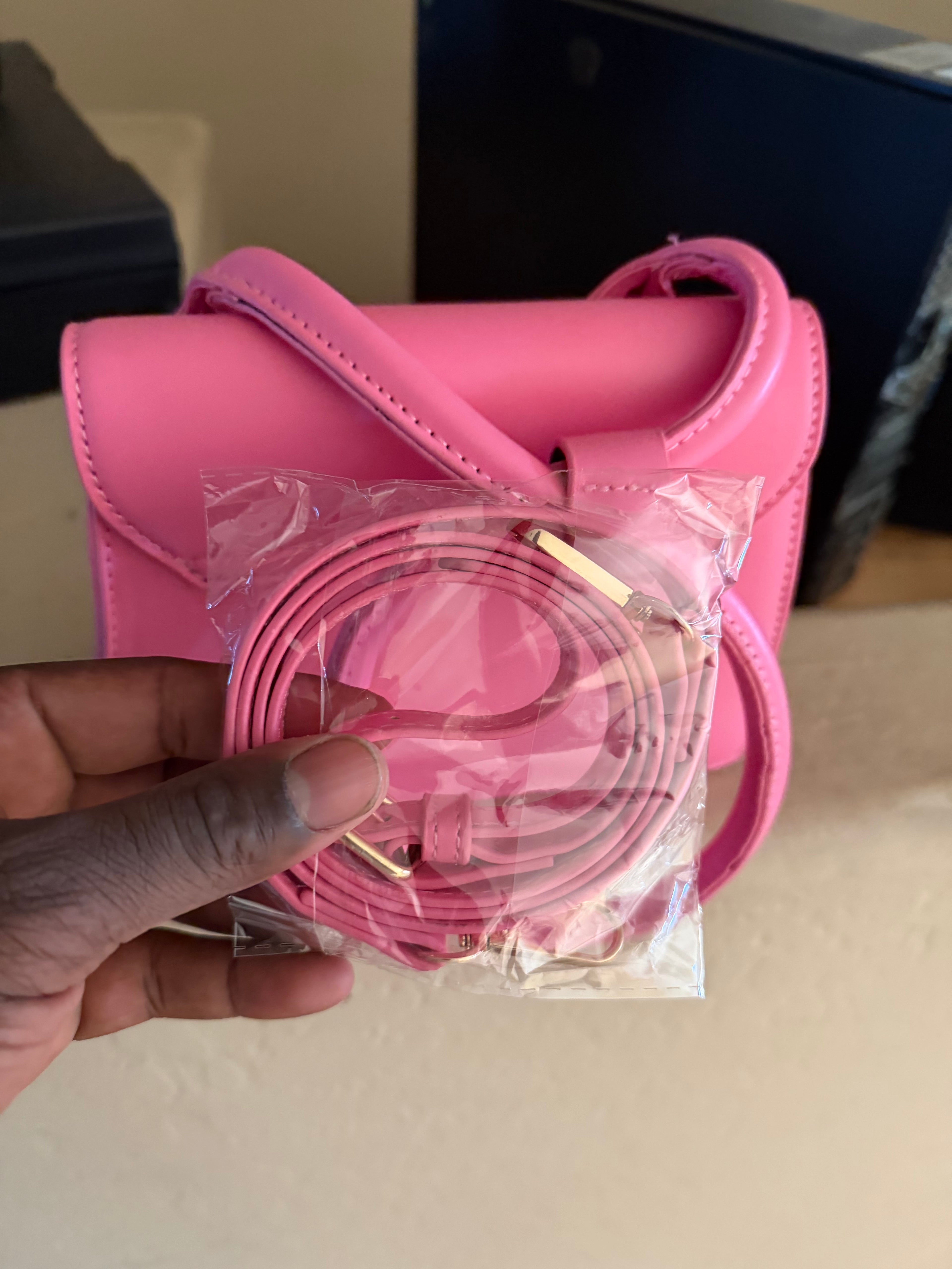 Jacquemus Le Chiquito Pink Leather Detachable Strap Mini Tote Bag