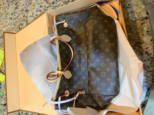 LOUIS VUITTON Neverfull MM Monogram Rose Beige M46975